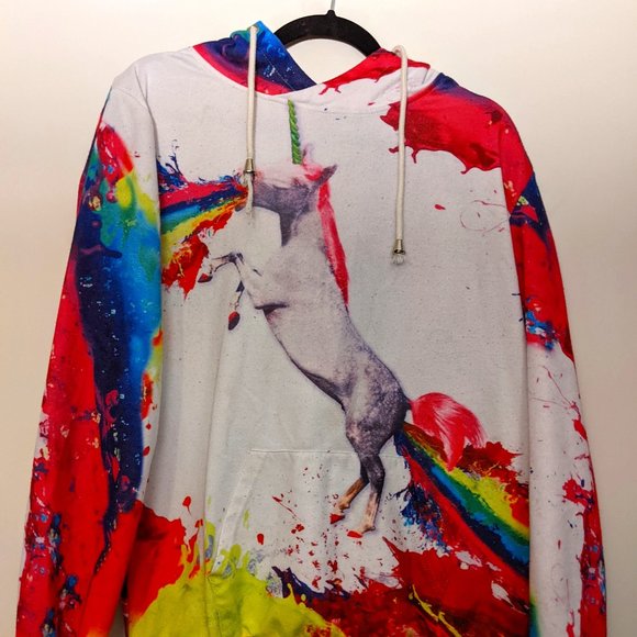Psychedelic Sick Unicorn Hoodie - Picture 2 of 3